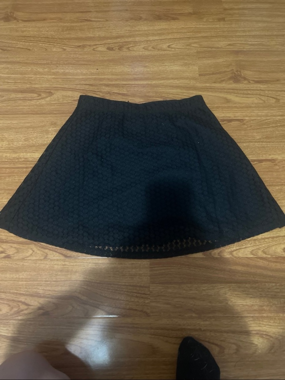 No Boundaries Black Skater Skirt Size M (7–9) Textured A-Line Mini Skirt